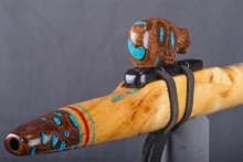 Yellow Cedar Burl Native American Flute, Minor, Mid B-4, #J7K